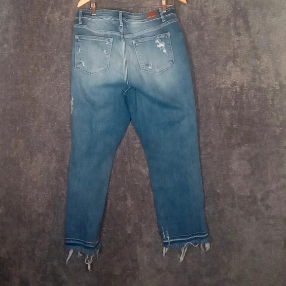 Judy Blue release hem high waisted straight leg distressed women's 31 - Picture 4 of 7